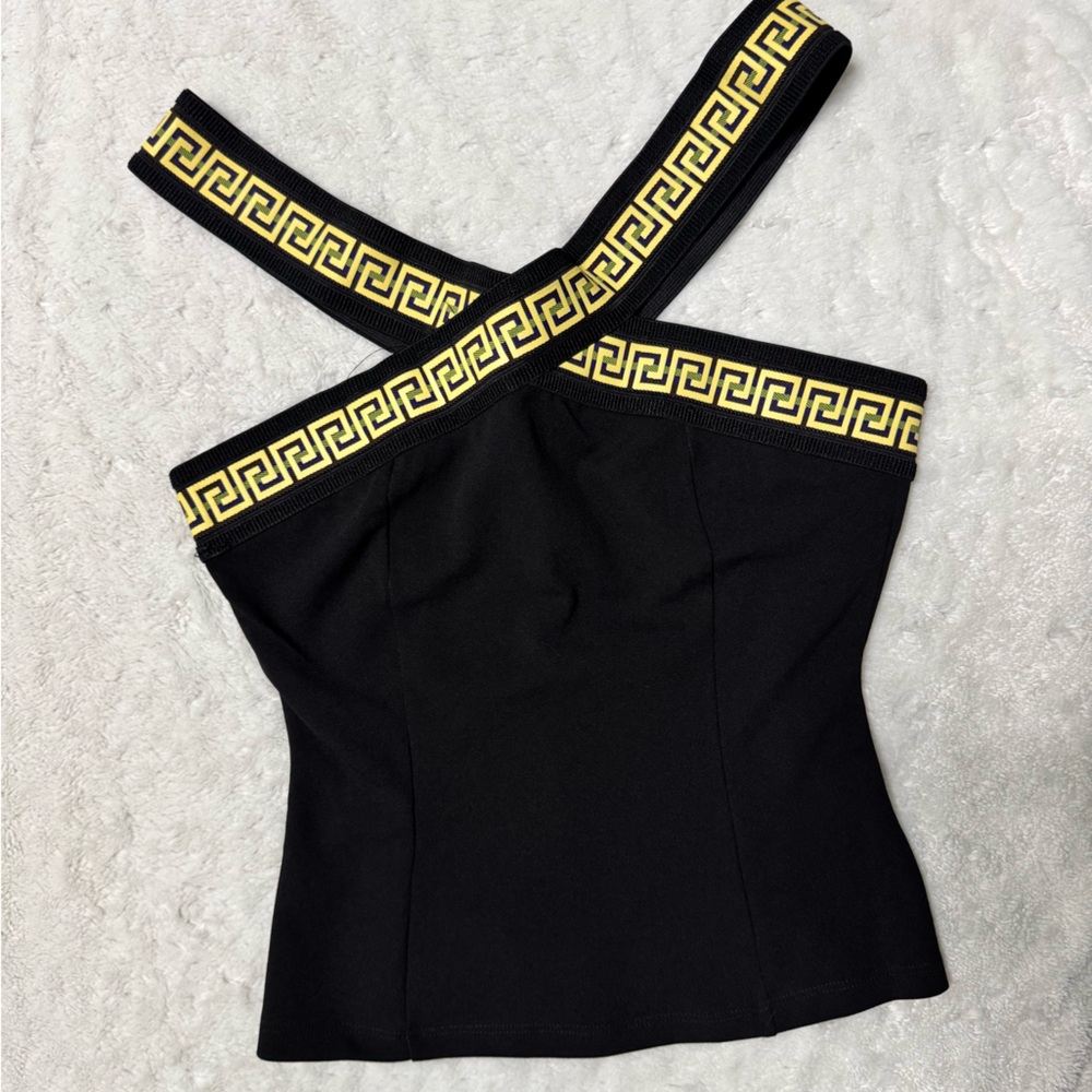 VALENTINE Black and Gold Women's Top